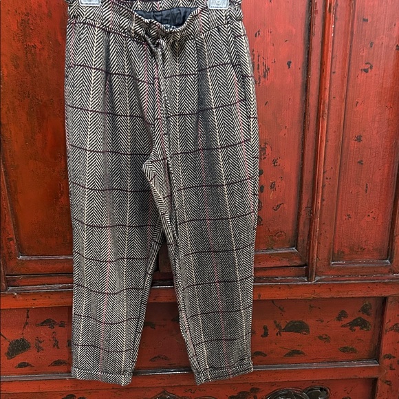 HYFVE Women’s Black and Brown Herringbone Chinos - Picture 1 of 7